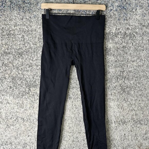 Spanx Leggings Womens XL Tall Black High Rise Seamless Shaping Tummy Control - Picture 5 of 7